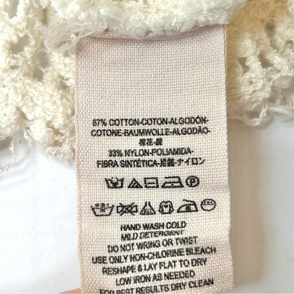 Free People Anthropologie Ripper and Torn Babydoll Tunic Cream Dress, Size XS/S - Picture 10 of 11